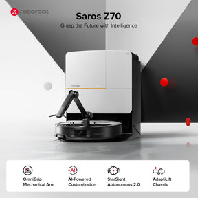Roborock Saros Z70 Robot Vacuum with OmniGrip™ Mechanical Arm