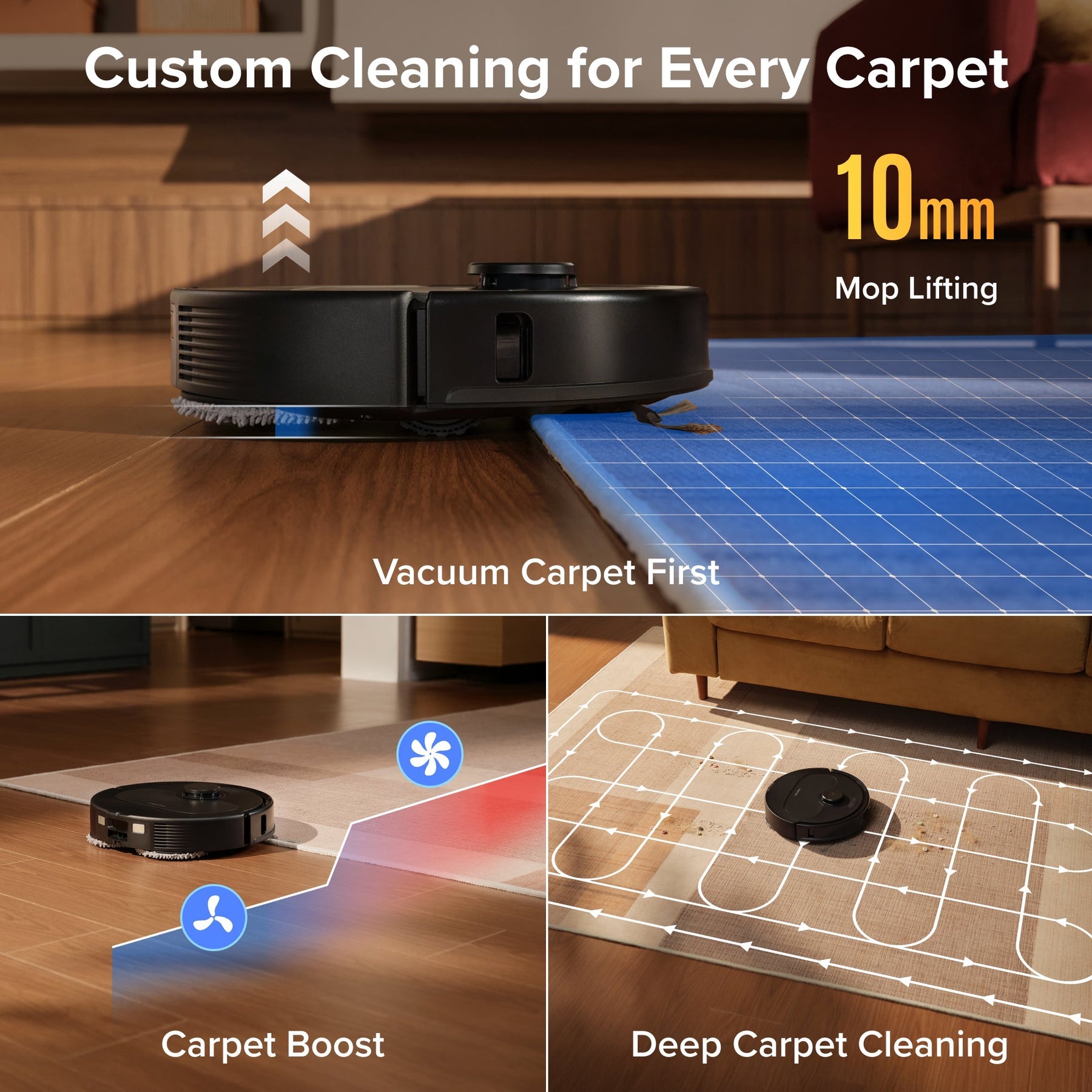 Roborock Qrevo S Pro Robot Vacuum and Mop - 18,500 Pa Suction & Multifunctional Dock