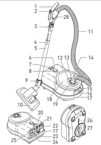 SEBO Airbelt D4 Canister Vacuum