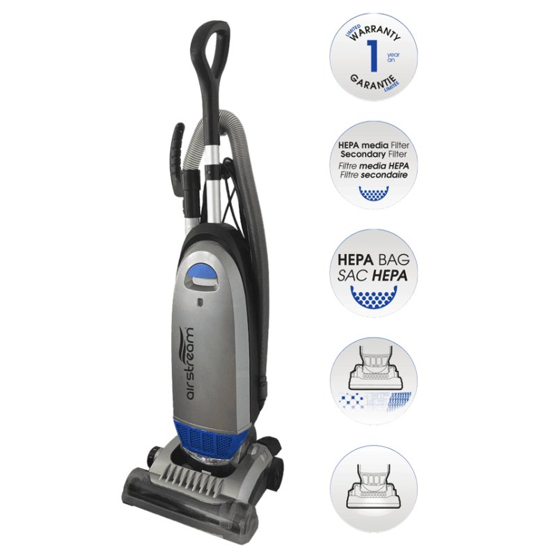 Airstream AS600 Upright Bagged Vacuum With HEPA Filtration
