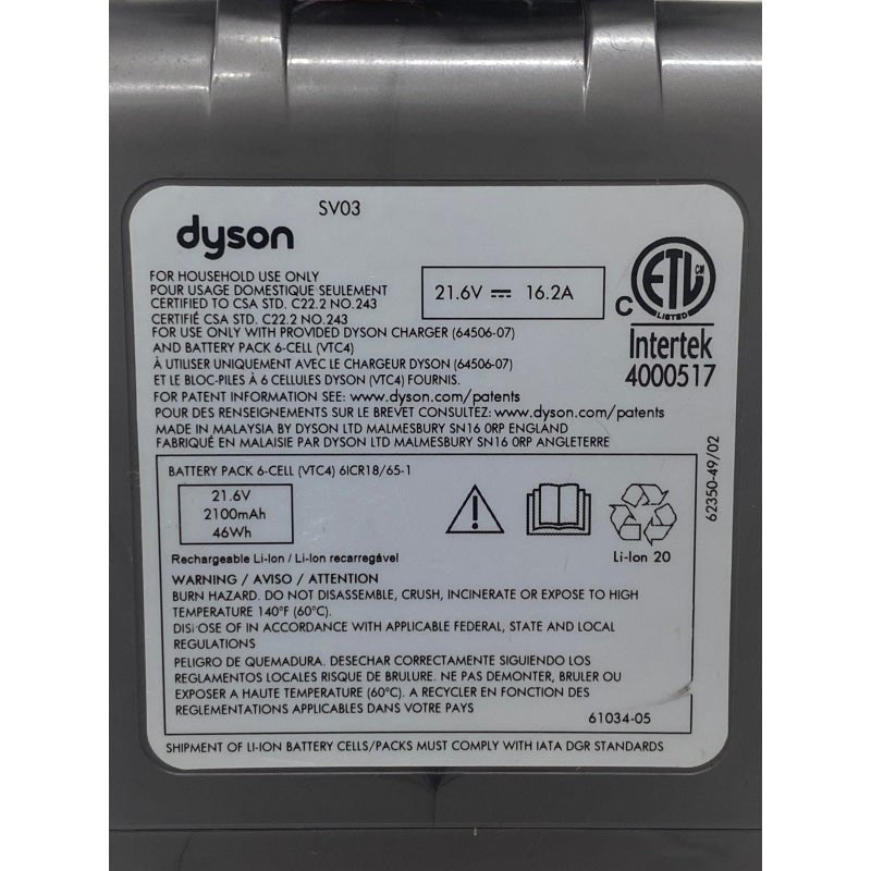 Dyson V6 Cordless Stick Vacuum - Certified Refurbished