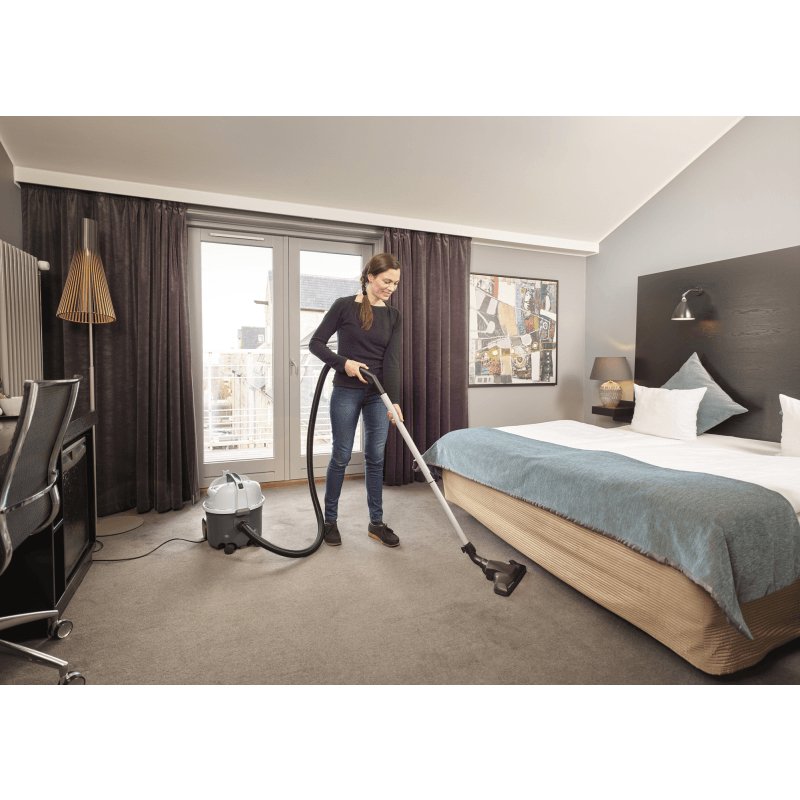 Nilfisk VP300 Commercial Canister Vacuum Cleaner with Eco-Friendly Design